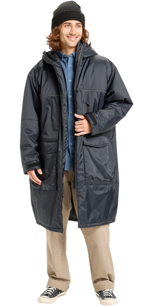 2026 Quiksilver Hombres Chaqueta Con Capucha Y Cremallera Completa Poncho EQYJK04188 - Black